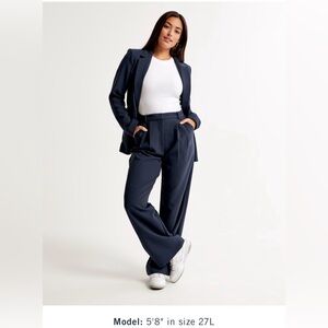 Abercrombie pinstripe Sloane wide leg trousers Curve Love